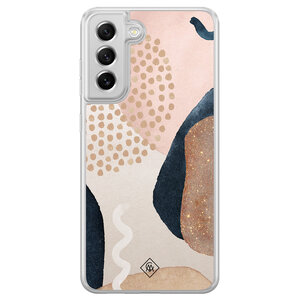 Casimoda Samsung Galaxy S21 FE hybride hoesje - Abstract dots