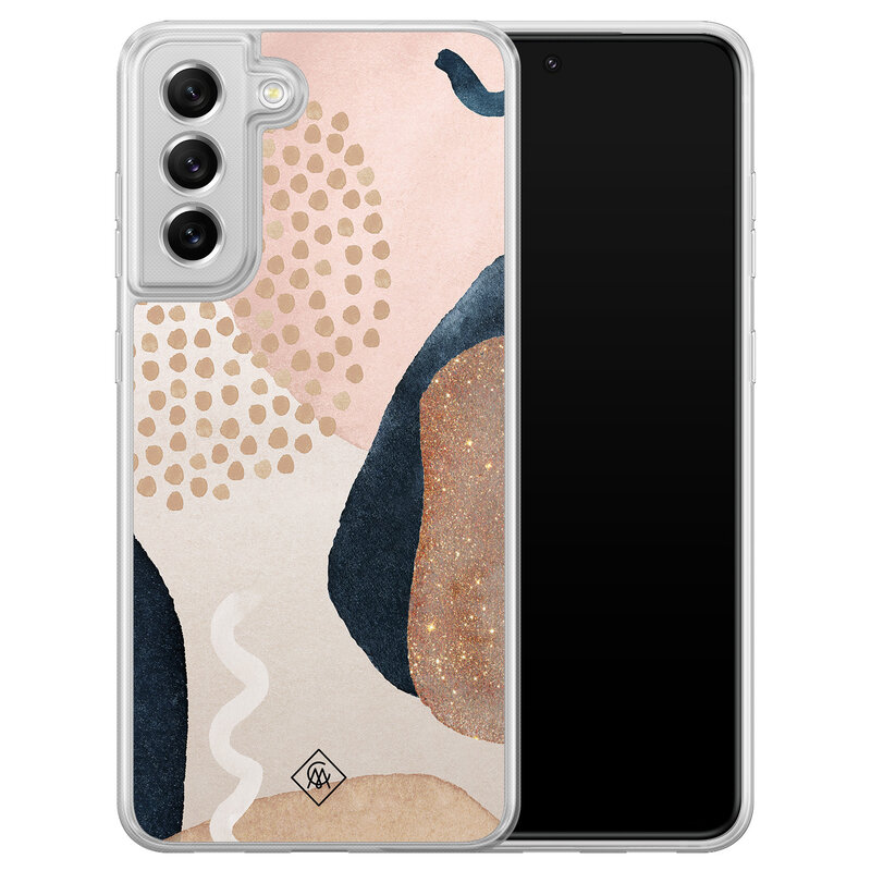 Casimoda Samsung Galaxy S21 FE hybride hoesje - Abstract dots