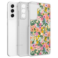 Casimoda Samsung Galaxy S21 FE hybride hoesje - Pink gardens