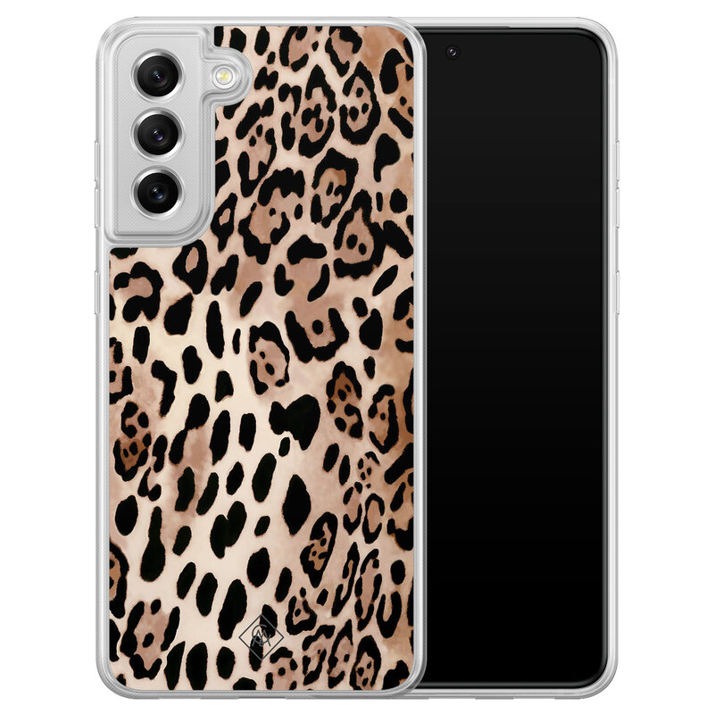 Casimoda Samsung Galaxy S21 FE hybride hoesje - Golden wildcat