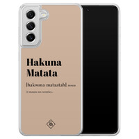 Casimoda Samsung Galaxy S21 FE hybride hoesje - Hakuna matata