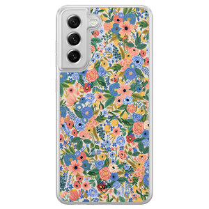 Casimoda Samsung Galaxy S21 FE hybride hoesje - Blue gardens