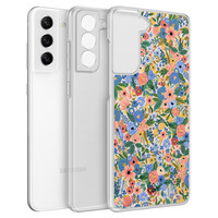 Casimoda Samsung Galaxy S21 FE hybride hoesje - Blue gardens