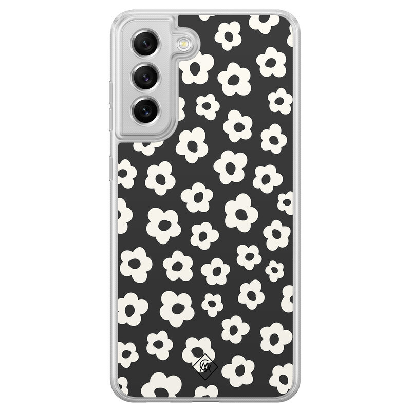 Casimoda Samsung Galaxy S21 FE hybride hoesje - Retro bloempjes