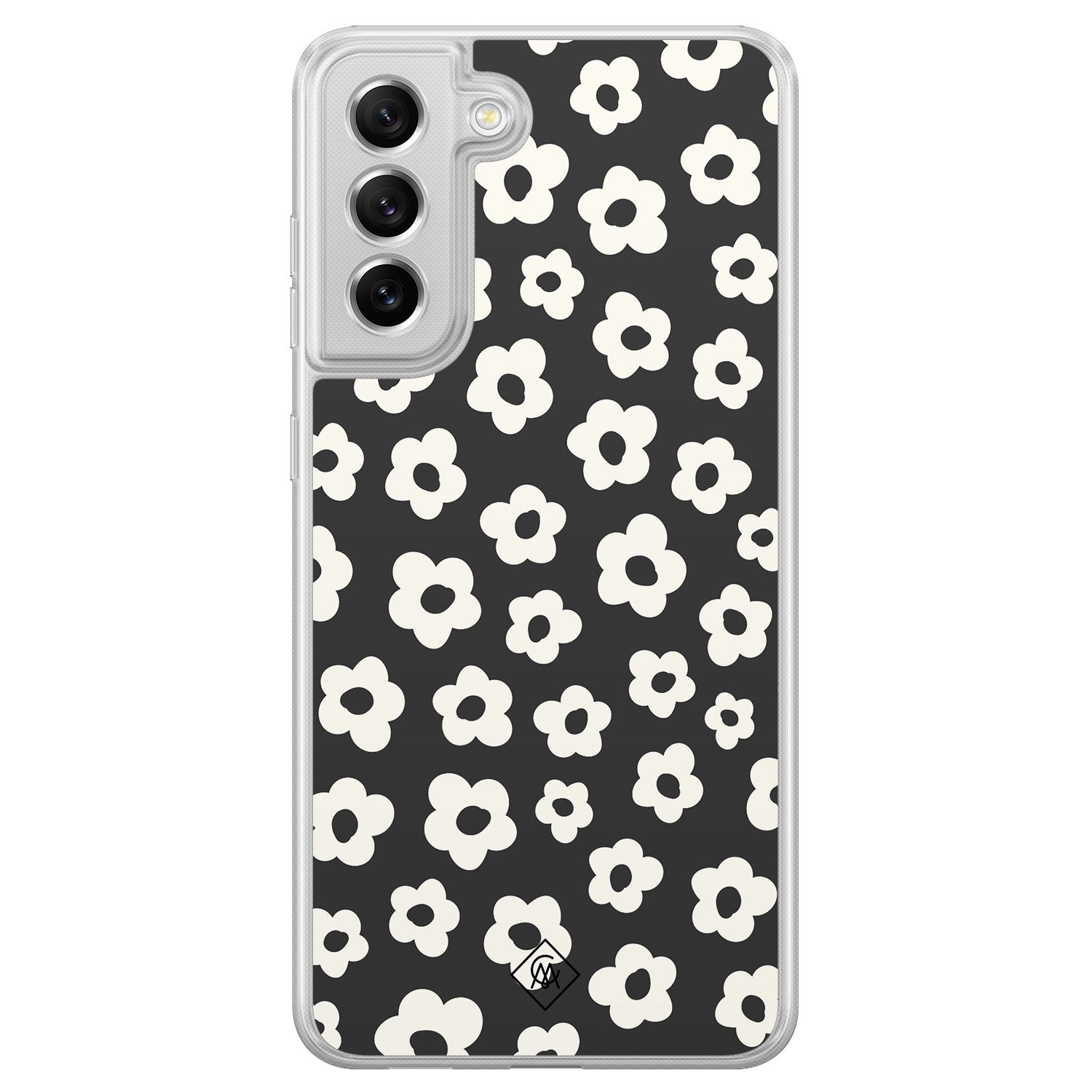 Samsung Galaxy S21 FE hybride hoesje - Retro bloempjes