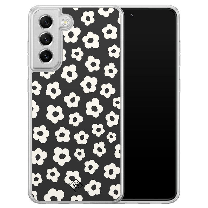 Casimoda Samsung Galaxy S21 FE hybride hoesje - Retro bloempjes