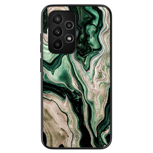 Casimoda Samsung Galaxy A52 hoesje - Green waves