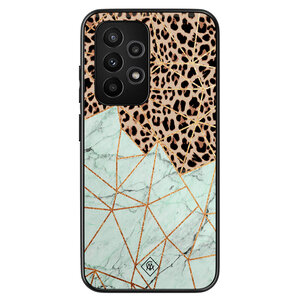Casimoda Samsung Galaxy A52 hoesje - Luipaard marmer mint