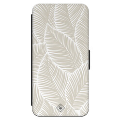 Casimoda iPhone 15 flipcase - Palm leaves beige