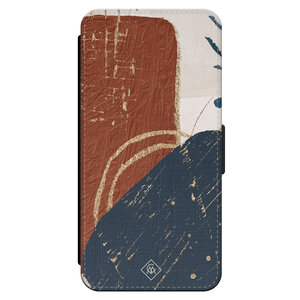 Casimoda iPhone 15 flipcase - Abstract terracotta