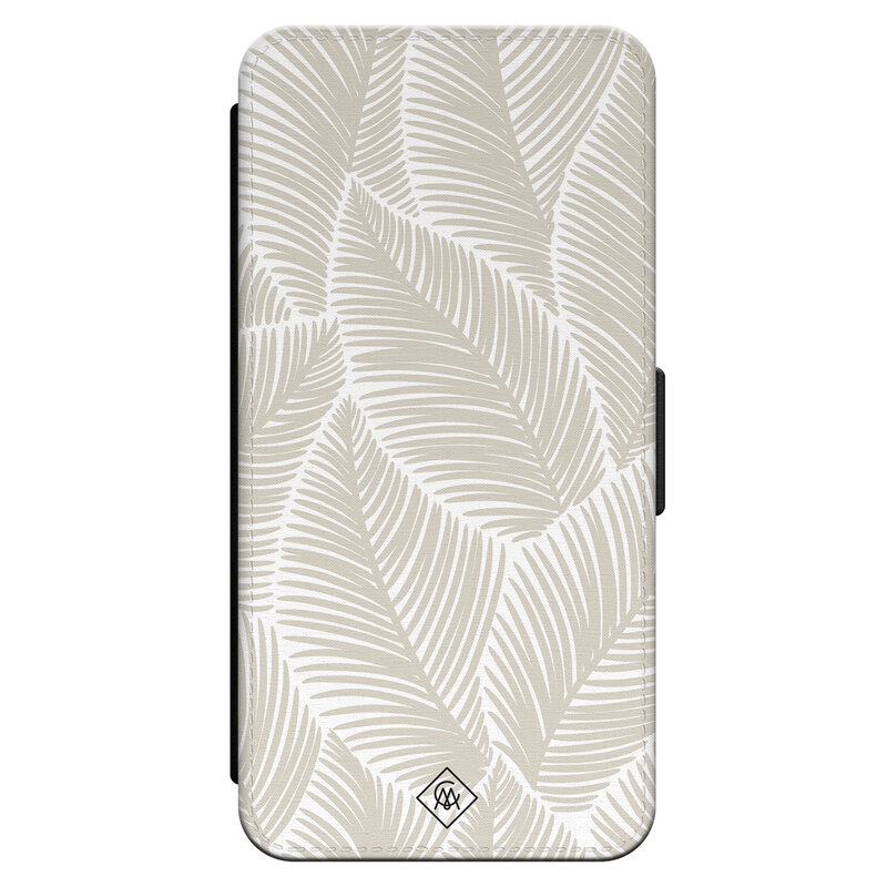 Casimoda iPhone 15 Pro flipcase - Palm leaves beige