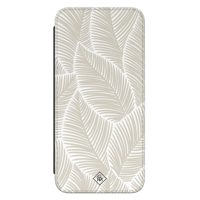 Casimoda Samsung Galaxy A14 flipcase - Palm leaves beige