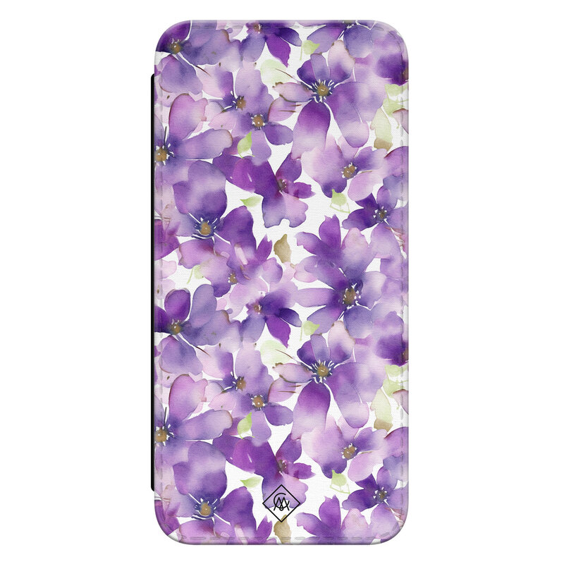 Casimoda Samsung Galaxy A14 flipcase - Floral violet