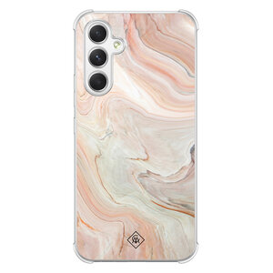 Casimoda Samsung Galaxy A15 shockproof hoesje - Marmer waves