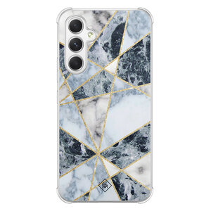 Casimoda Samsung Galaxy A15 shockproof hoesje - Marmer blauw