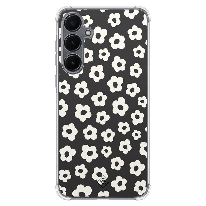 Casimoda Samsung Galaxy A35 shockproof hoesje - Retro bloempjes
