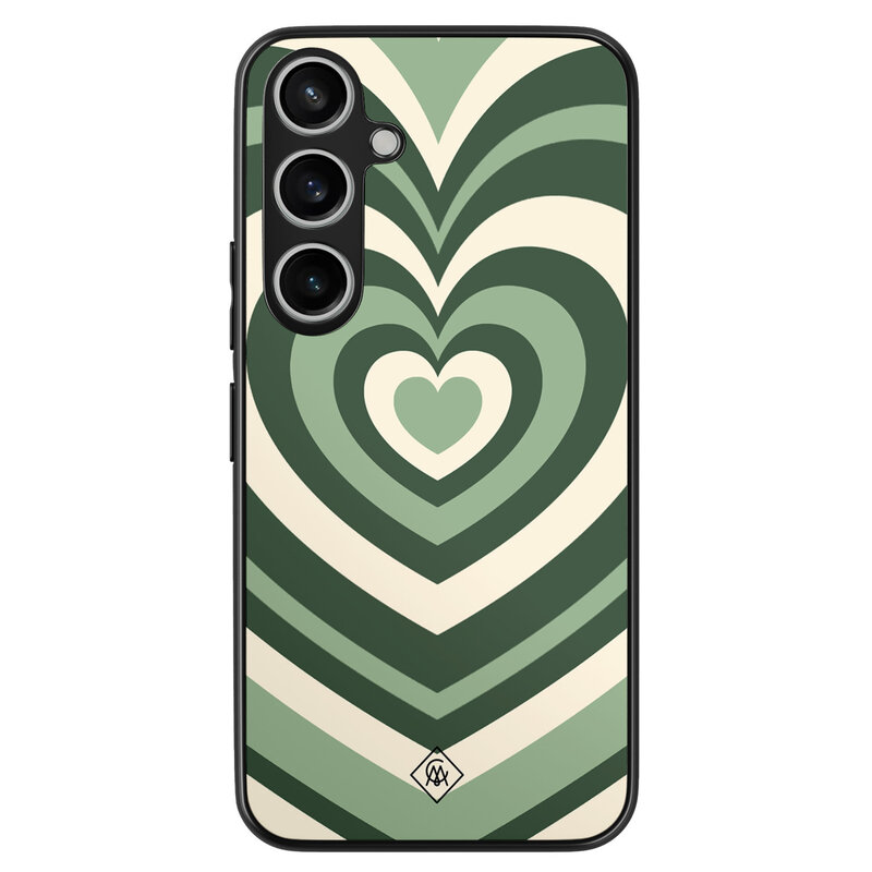 Casimoda Samsung Galaxy A35 hoesje - Hart swirl groen