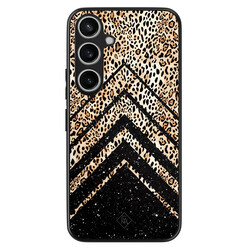 Casimoda Samsung Galaxy A35 hoesje - Chevron luipaard