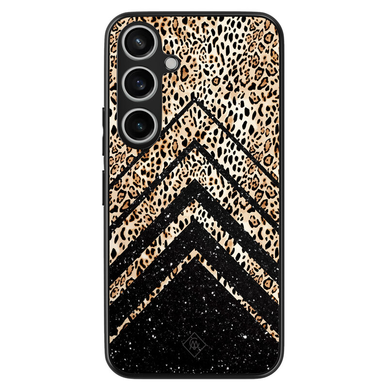 Casimoda Samsung Galaxy A35 hoesje - Chevron luipaard