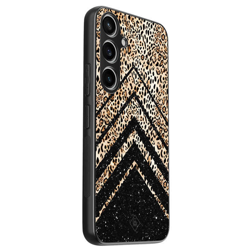 Casimoda Samsung Galaxy A35 hoesje - Chevron luipaard