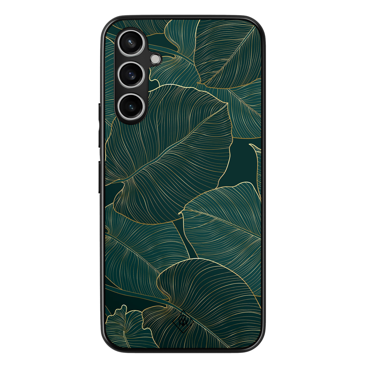 Casimoda® hoesje - Geschikt voor Samsung Galaxy A15 - Monstera Leaves - Zwart TPU Backcover - Planten - Groen