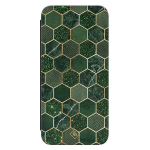 Casimoda Samsung Galaxy A55 flipcase - Green cubes