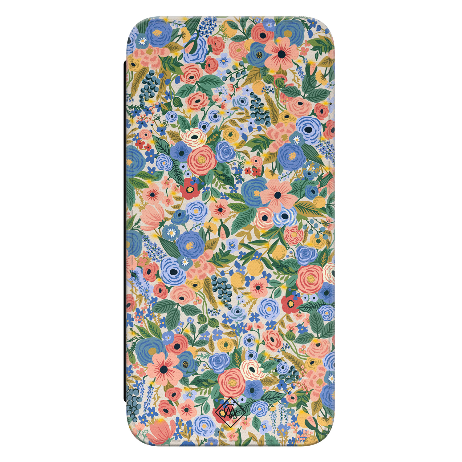 Casimoda® bookcase - Geschikt voor Samsung Galaxy S23 FE - Hoesje met pasjeshouder - Blue Gardens - Blauw - Kunstleer