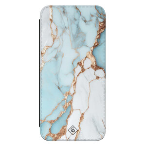 Casimoda Samsung Galaxy S23 FE flipcase - Marmer lichtblauw
