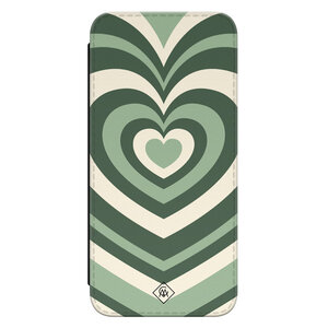 Casimoda Samsung Galaxy S23 FE flipcase - Hart swirl groen