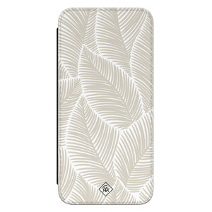 Casimoda Samsung Galaxy S23 FE flipcase - Palm leaves beige