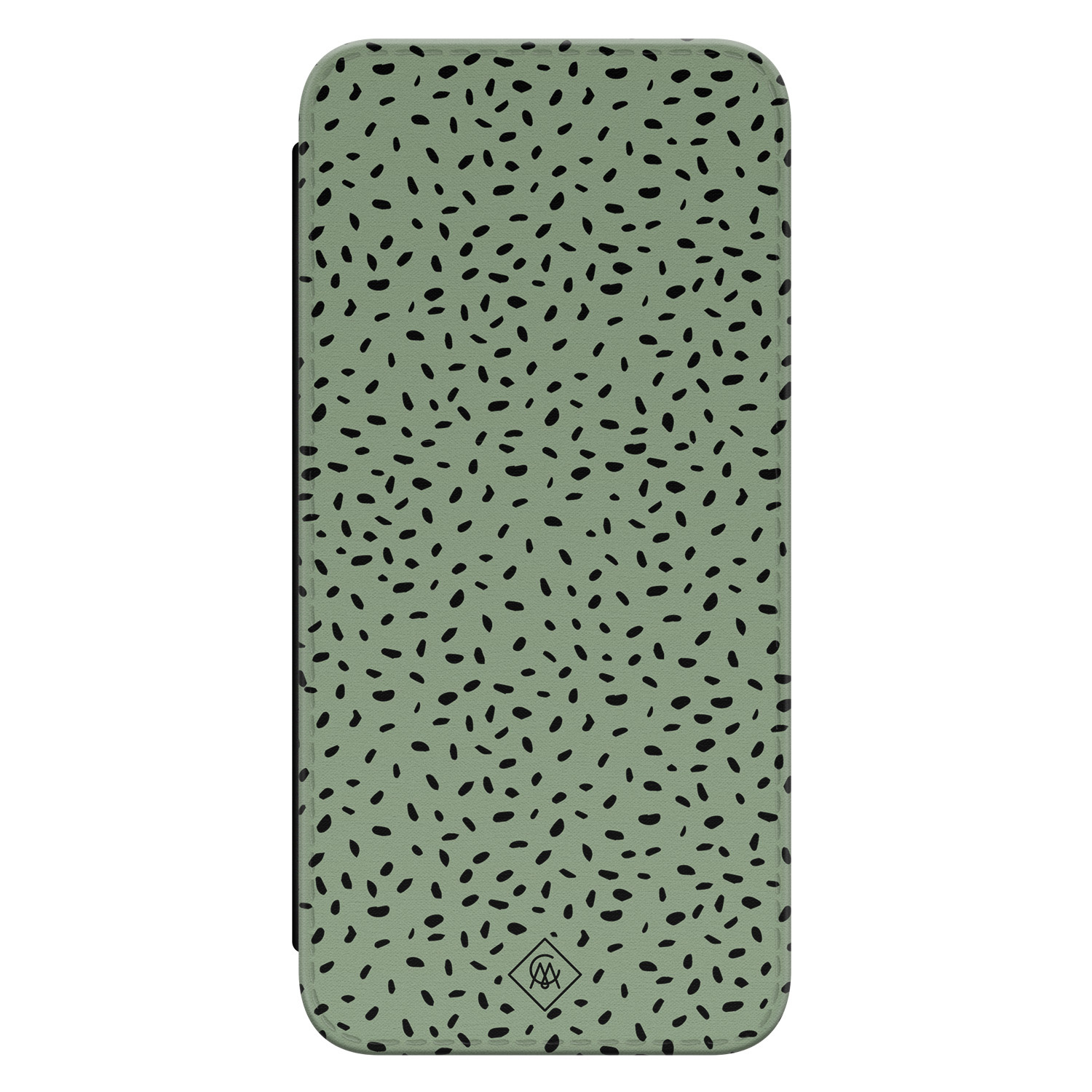 Casimoda® bookcase - Geschikt voor Samsung Galaxy S23 FE - Hoesje met pasjeshouder - Green Confetti - Groen - Kunstleer