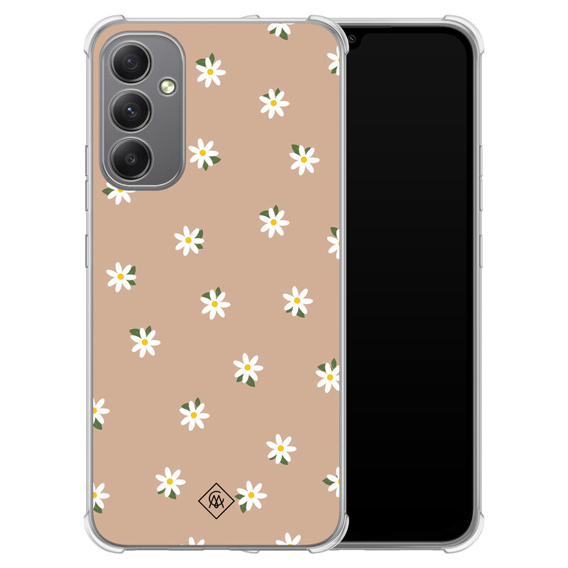 Casimoda Samsung Galaxy A34 shockproof hoesje - Sweet daisies