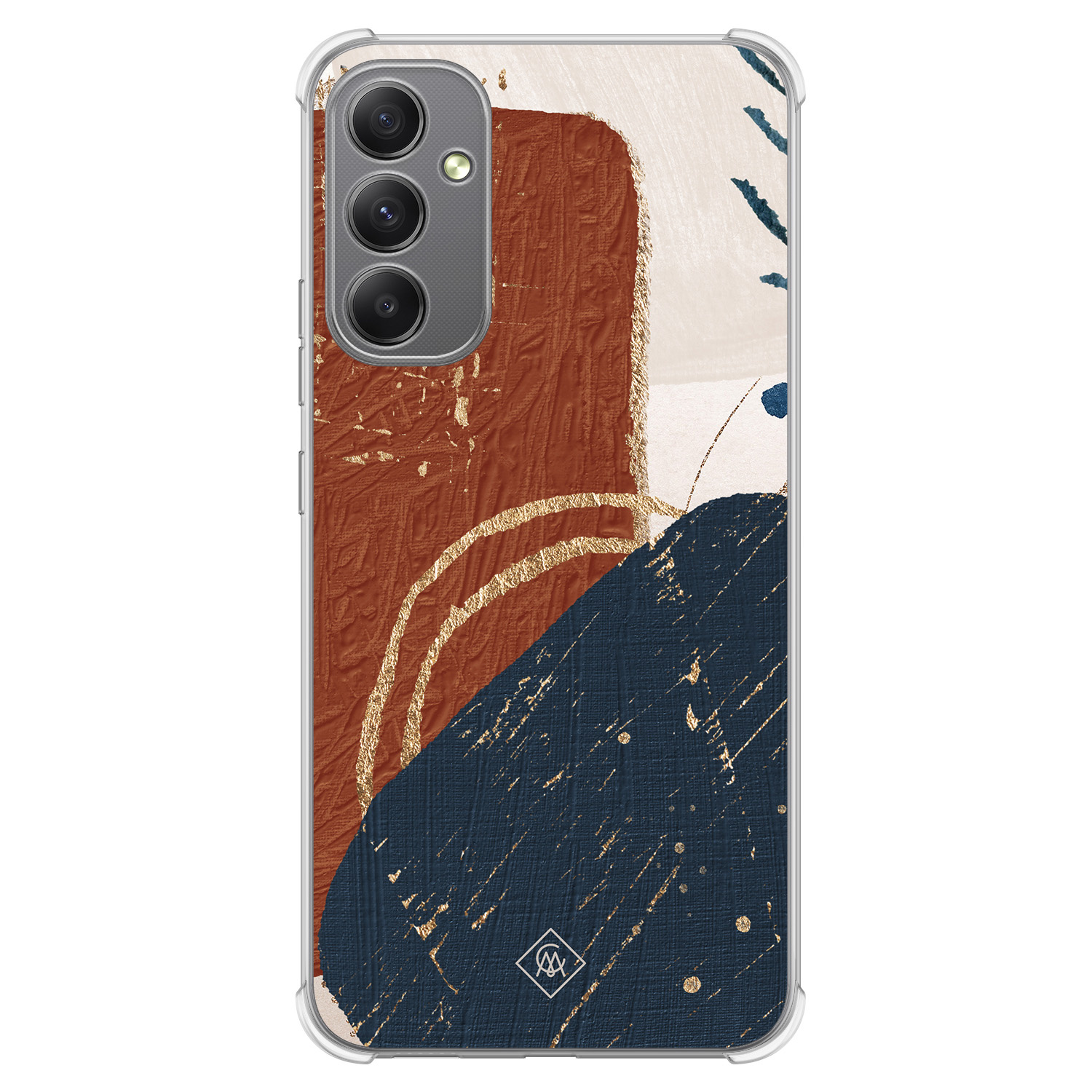 Samsung Galaxy A34 shockproof hoesje Abstract terracotta