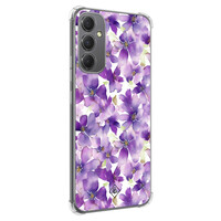 Casimoda Samsung Galaxy A34 shockproof hoesje - Floral violet