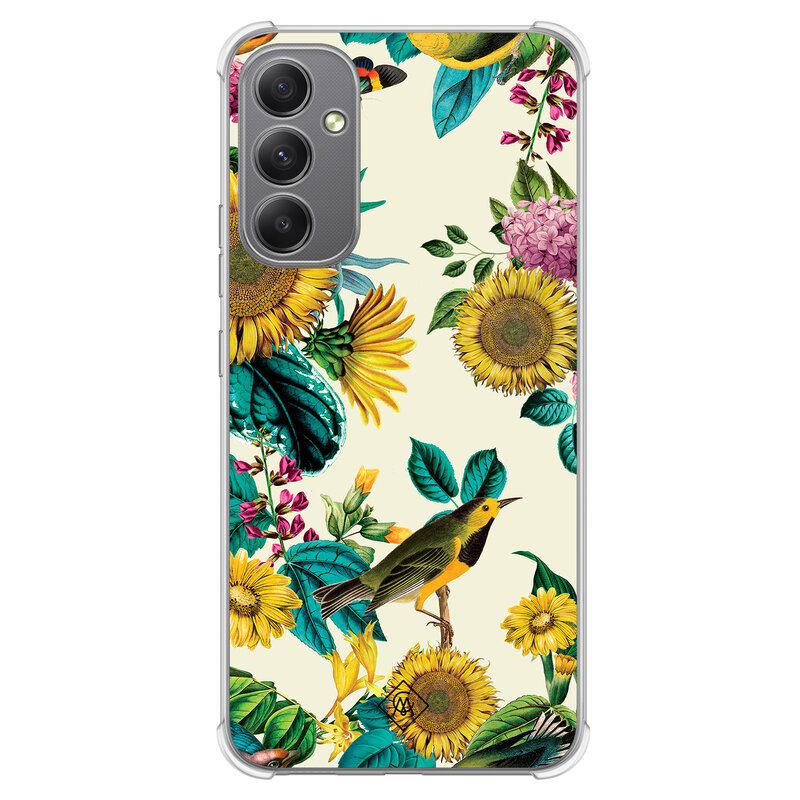 Casimoda Samsung Galaxy A34 shockproof hoesje - Sunflowers