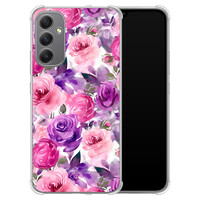 Casimoda Samsung Galaxy A34 shockproof hoesje - Rosy blooms