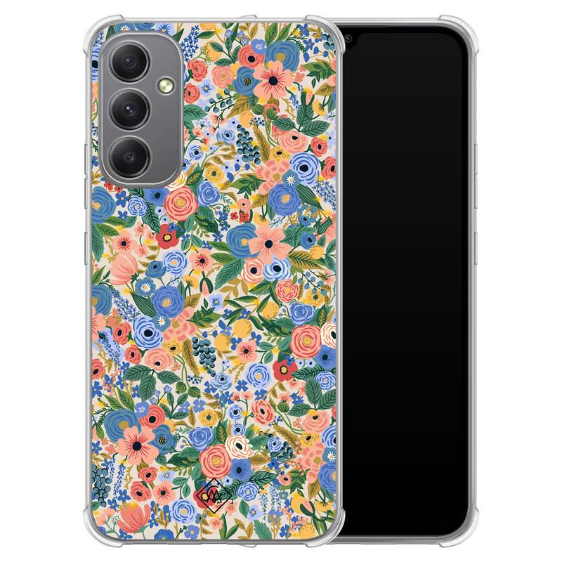 Casimoda Samsung Galaxy A34 shockproof hoesje - Blue gardens