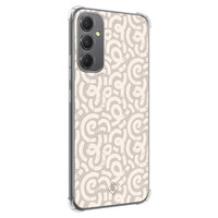 Casimoda Samsung Galaxy A34 shockproof hoesje - Ivory abstraction