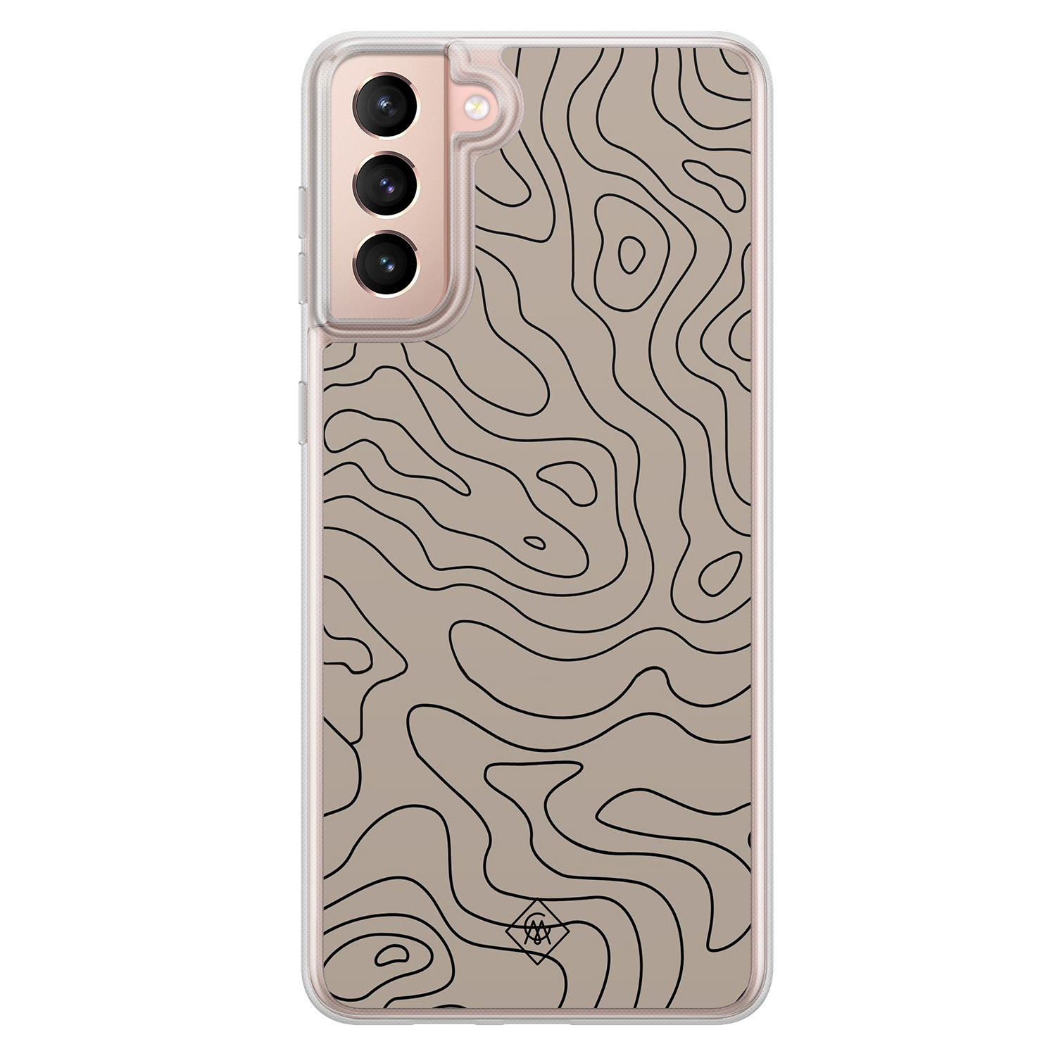 Samsung Galaxy S21 hybride hoesje - Abstract lines