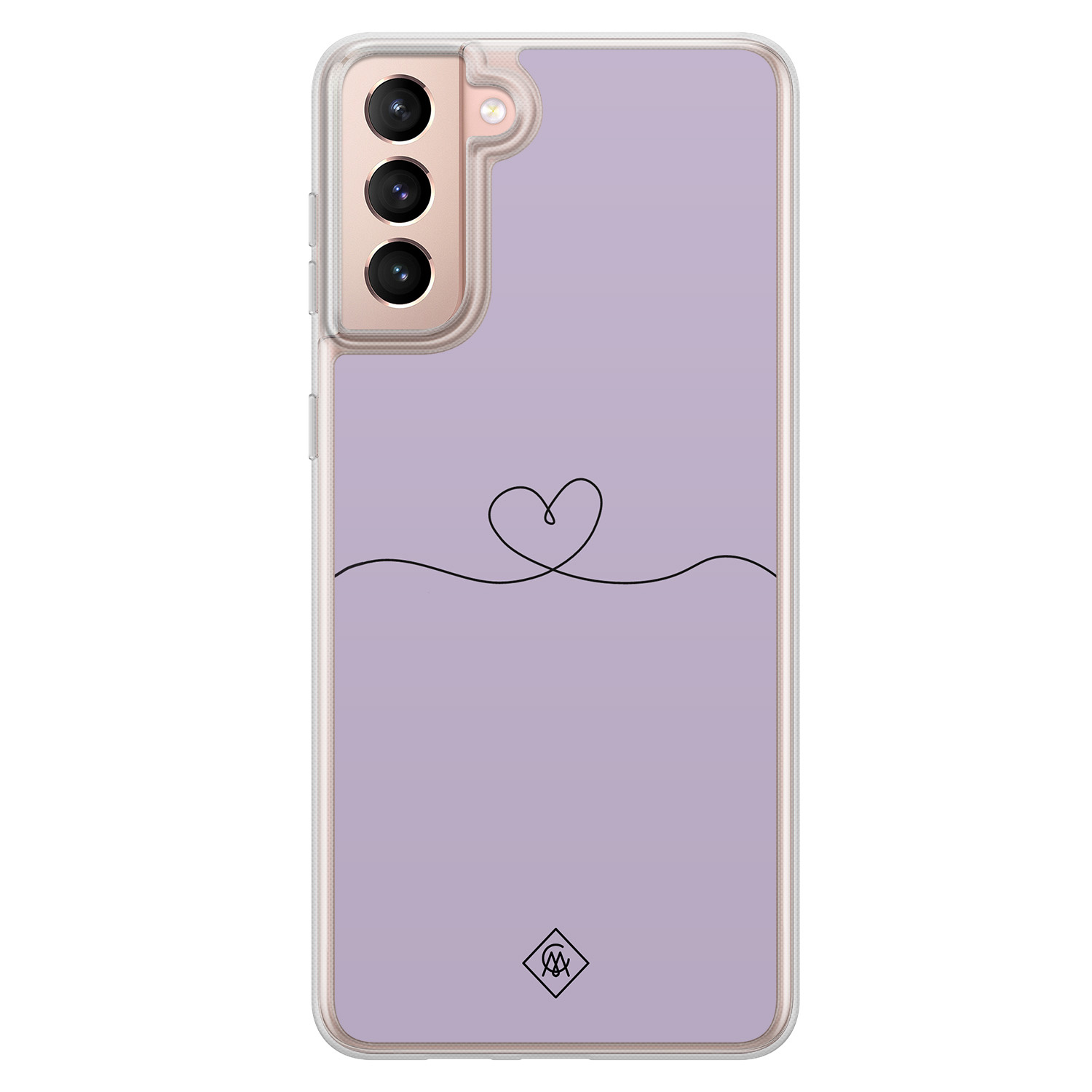 Samsung Galaxy S21 hybride hoesje - Hart lila