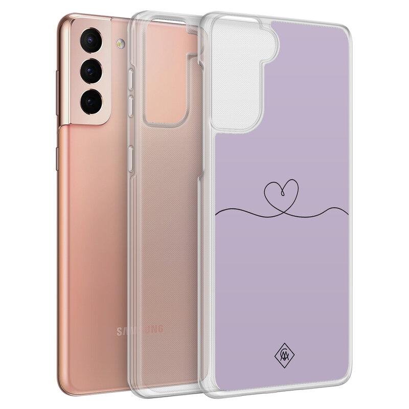 Casimoda Samsung Galaxy S21 hybride hoesje - Hart lila