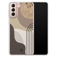 Casimoda Samsung Galaxy S21 hybride hoesje - Abstract almond