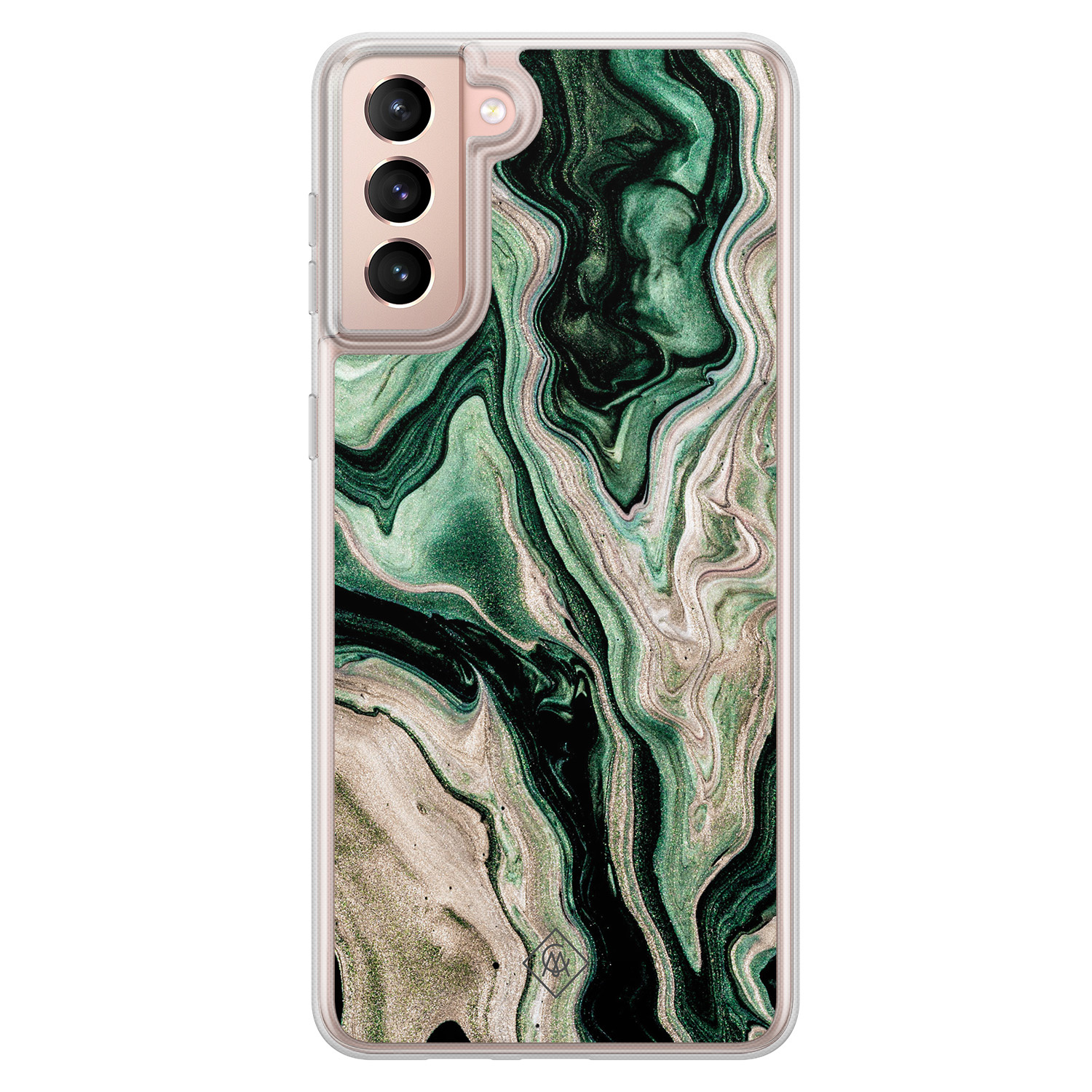 Samsung Galaxy S21 hybride hoesje Green waves