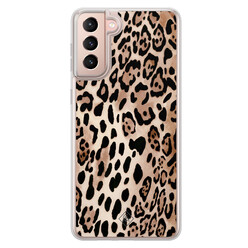 Casimoda Samsung Galaxy S21 hybride hoesje - Golden wildcat Casimoda Samsung Galaxy S21 hybride hoesje - Golden wildcat