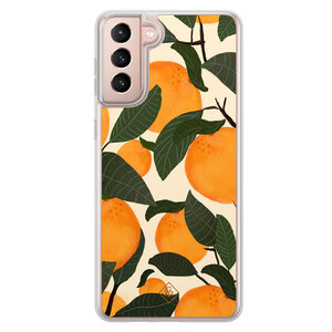 Casimoda Samsung Galaxy S21 hybride hoesje - Oranges