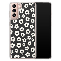 Casimoda Samsung Galaxy S21 hybride hoesje - Retro bloempjes