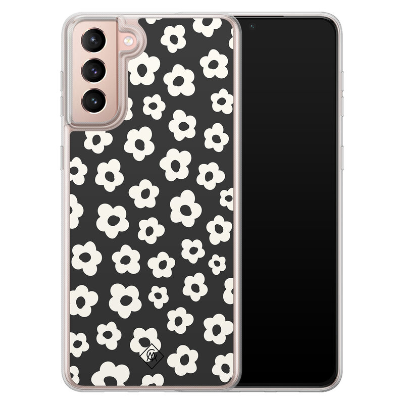 Casimoda Samsung Galaxy S21 hybride hoesje - Retro bloempjes