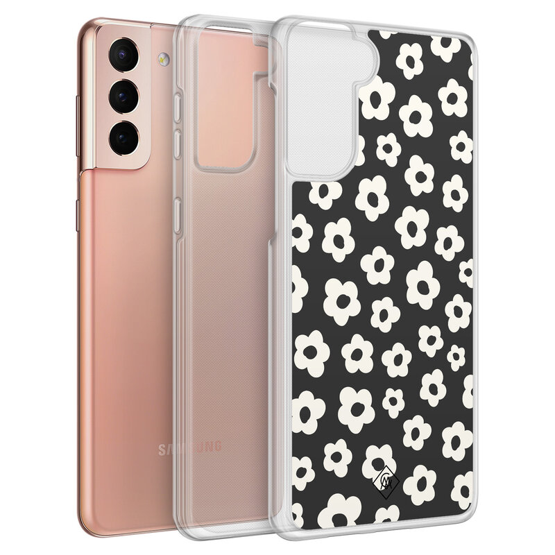 Casimoda Samsung Galaxy S21 hybride hoesje - Retro bloempjes