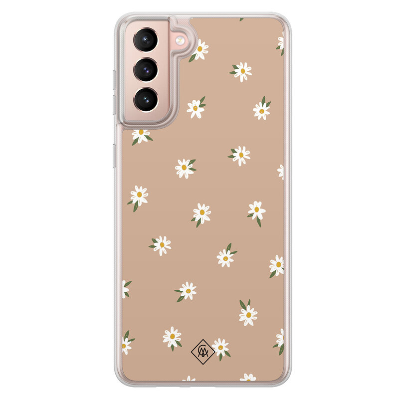 Casimoda Samsung Galaxy S21 Plus hybride hoesje - Sweet daisies