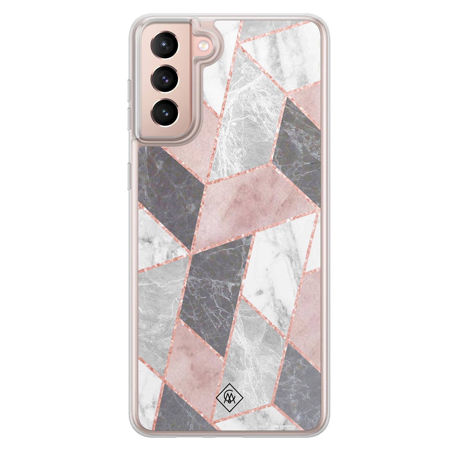 Samsung Galaxy S21 Plus hybride hoesje Stone grid